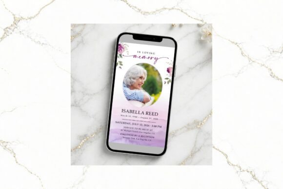 Download Digital Funeral Invitation Canva FR009 - Invitation Collection