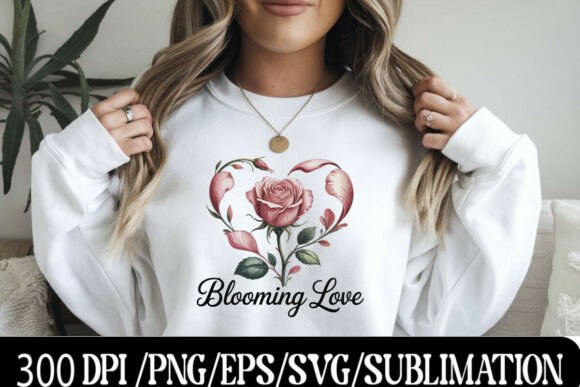 Download Romantic Rose Heart Floral Illustration - Illustration Collection