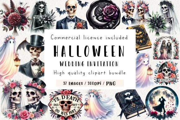 Download Halloween Wedding Invitation Clipart - Invitation Collection