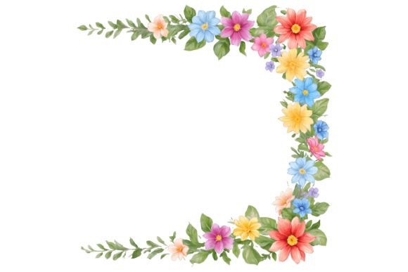 Download Floral Frame Illustration Png - Illustration Collection
