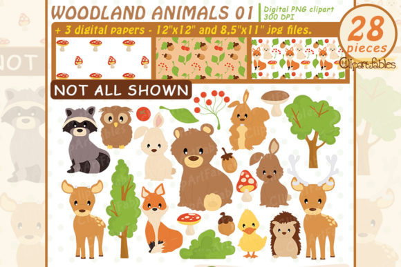 Download Woodland Animals, Cute Animal Clipart - Cute animal clipart Collection