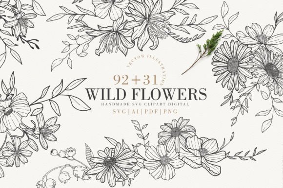 Download Floral Line Art Elegant Botanical - Botanical Collection