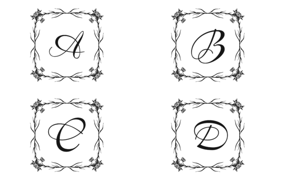Download Set Art Monogram Botanical Design Vector - Botanical Collection