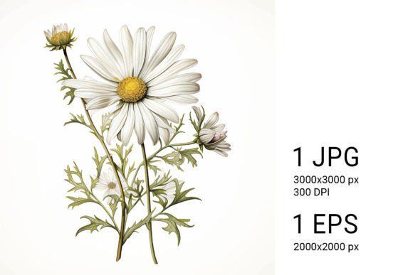 Download White Daisies on White Background - Daisies Collection