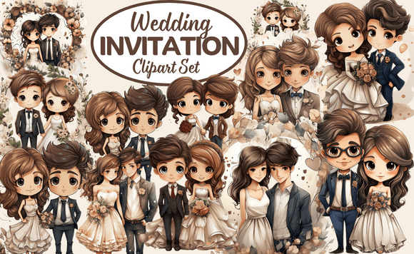 Download Wedding Invitation Clipart Set - Invitation Collection