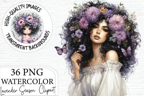 Download Watercolor Lavender Season Clipart - Watercolor lavender Collection