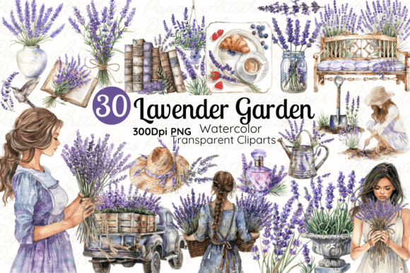 Download Watercolor Lavender Clipart Lavender PNG - Watercolor lavender Collection