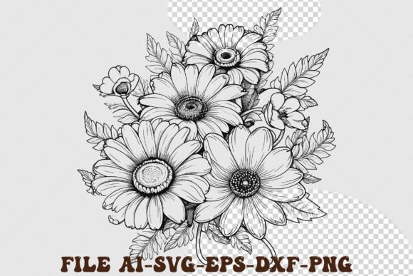 Download Floral Illustration Line Art Vector - Illustration Collection