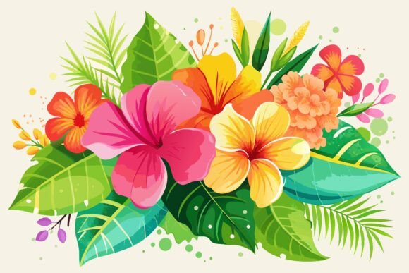 Download Watercolor Tropical Floral Illustration - Illustration Collection