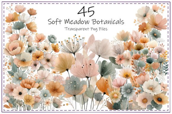 Download Soft Meadow Botanicals Clipart - Botanical Collection