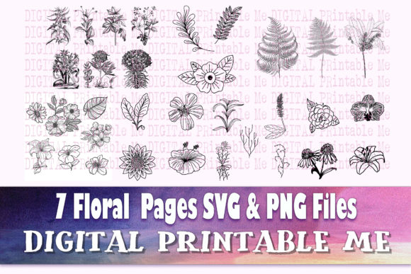 Download Floral Illustration Flower Page Pack - Illustration Collection